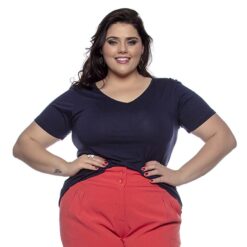 Blusa Decote V de Malha