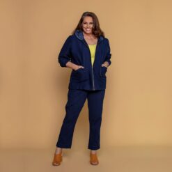 Calça Cotele Jeans Elastico