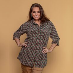 Camisa de Seda Estampada