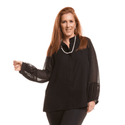 Blusa Preta com Detalhe no Punho
