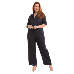 Conjunto De Linho Azul Marinho