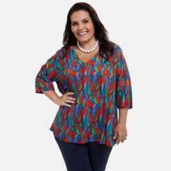 Blusa Estampada Manga ¾