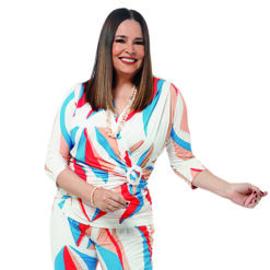 Blusa Fluity Transpassada Estampada