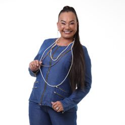 Jaqueta Jeans Ziperes