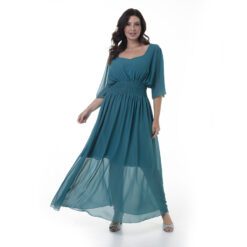 Vestido de Festa Longo com Elastex na Cintura