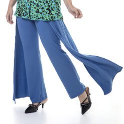 Calça Visco com Sobreposição Fluida Azul