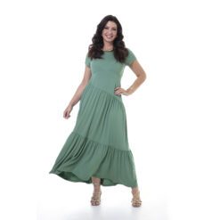 Vestido Visco Assimétrico Verde